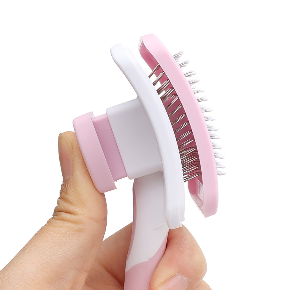 Self Cleaning Slicker Brush For Dogs, Cats Pets-One Click Cleaning