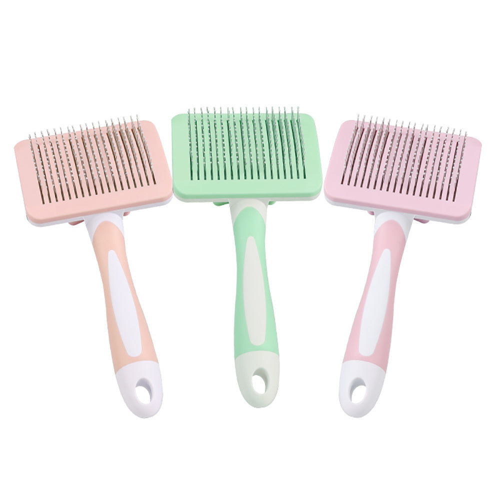 Self Cleaning Slicker Brush For Dogs, Cats Pets-One Click Cleaning